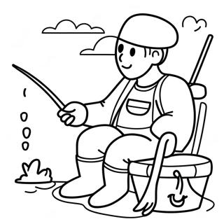 Fishing Coloring Page 8611-7214