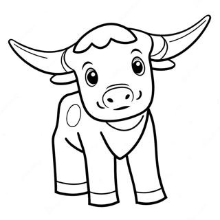 Cute Texas Longhorns Coloring Page 8622-7225