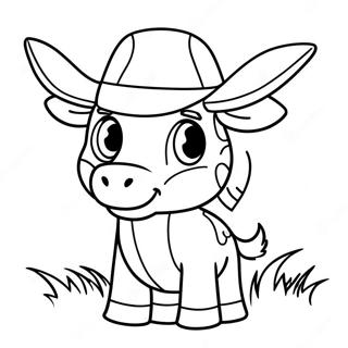 Cute Texas Longhorns Coloring Page 8622-7226