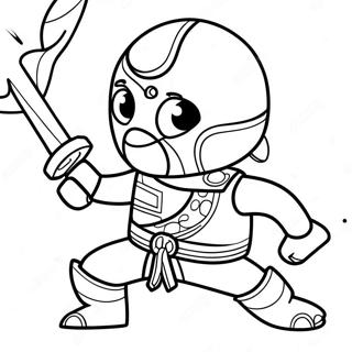 Kai Ninjago In Action Coloring Page 8632-7236