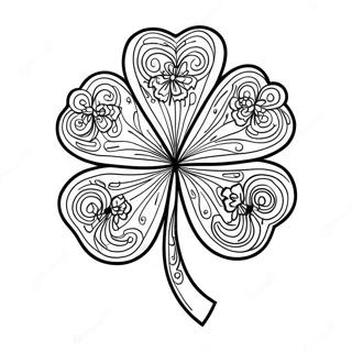 Irish Shamrock Coloring Page 8651-7246