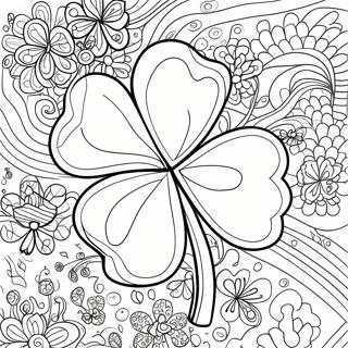 Irish Shamrock Coloring Page 8651-7248