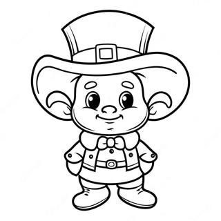 Cute Irish Leprechaun Coloring Page 8652-7249