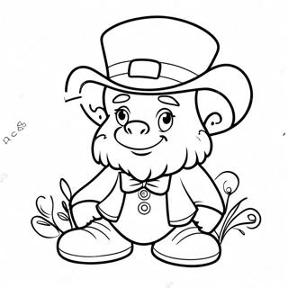 Cute Irish Leprechaun Coloring Page 8652-7250