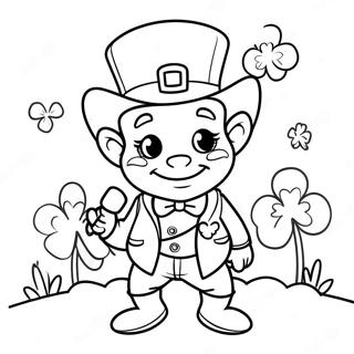 Cute Irish Leprechaun Coloring Page 8652-7251