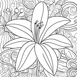 Lily Flower Coloring Pages