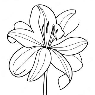 Lily Flower Coloring Page 8661-7256