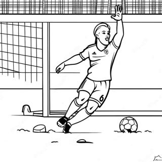 Haaland Scoring A Goal Coloring Page 8672-7264