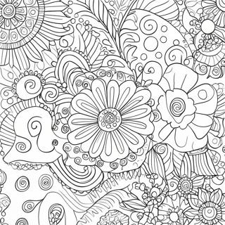 Colorful Dot Patterns Coloring Page 8682-7279