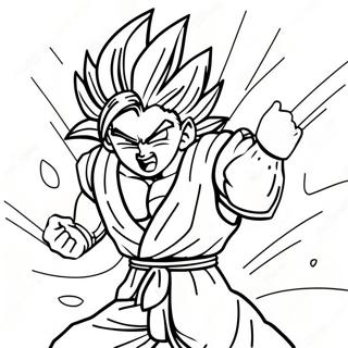 Gogeta Fusion Dance Coloring Page 8702-7290