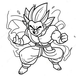 Gogeta Fusion Dance Coloring Page 8702-7291