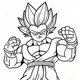 Gogeta Fusion Dance Coloring Page 8702-7292