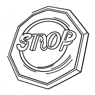 Stop Sign Coloring Page 8711-7294