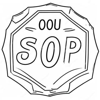 Stop Sign Coloring Page 8711-7296