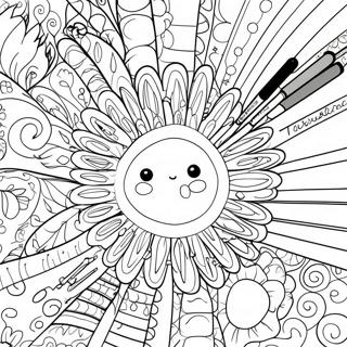 Colorful Sharpie Art Coloring Page 8722-7306