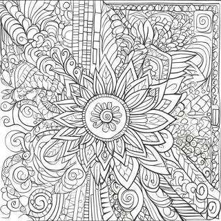 Intricate Mosaic Patterns Coloring Page 8742-7322