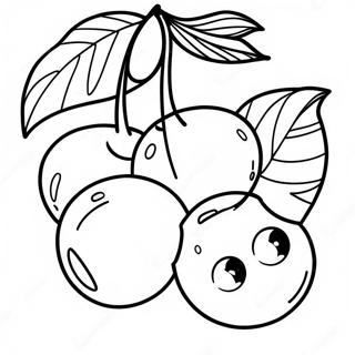 Cherries Coloring Pages