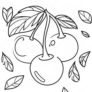 Cherries Coloring Page 8771-7342