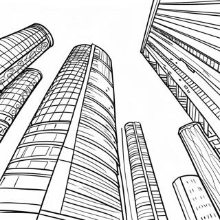 Colorful Skyscrapers Coloring Page 8792-7359