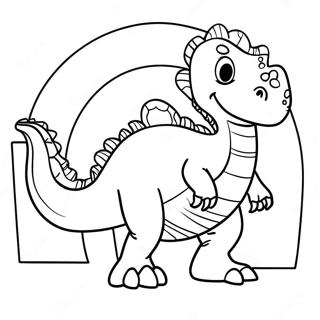 Dinosaur Letter D Coloring Page 882-695