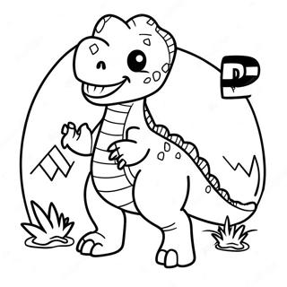 Dinosaur Letter D Coloring Page 882-696