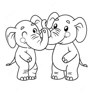 Elephant And Piggie Coloring Page 8831-7394