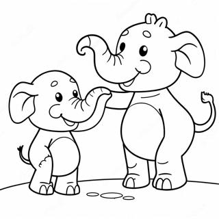 Elephant And Piggie Coloring Page 8831-7395