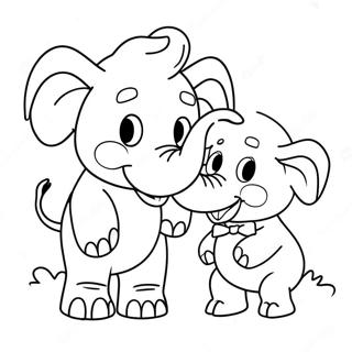 Elephant And Piggie Coloring Pages