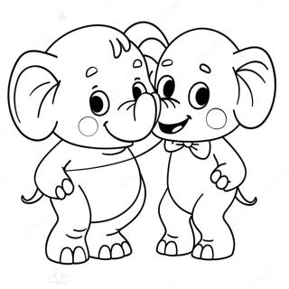 Adventurous Elephant And Piggie Coloring Page 8832-7390