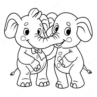 Adventurous Elephant And Piggie Coloring Page 8832-7392