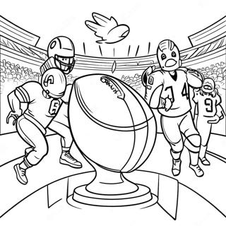 Exciting Superbowl 2024 Game Scene Coloring Page 8842-7399