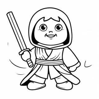 Cute Jedi Knight Coloring Page 8852-7410