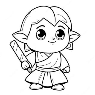 Cute Jedi Knight Coloring Page 8852-7412