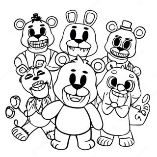 Five Nights At Freddy S Nightmare Characters Coloring Page 8871-7422