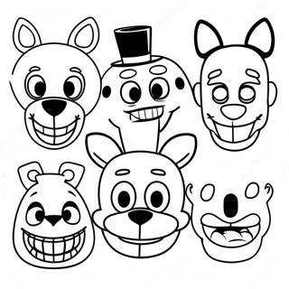 Five Nights At Freddy S Nightmare Characters Coloring Page 8871-7423