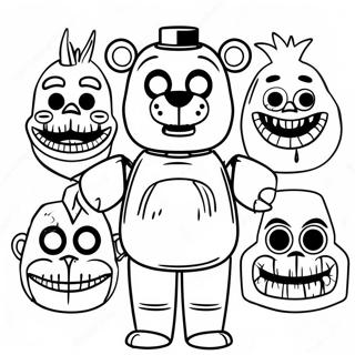 Five Nights At Freddy S Nightmare Characters Coloring Page 8871-7424