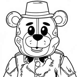 Freddy Fazbear Spooky Coloring Page 8872-7425