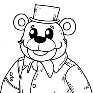 Freddy Fazbear Spooky Coloring Page 8872-7426