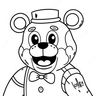 Freddy Fazbear Spooky Coloring Page 8872-7427