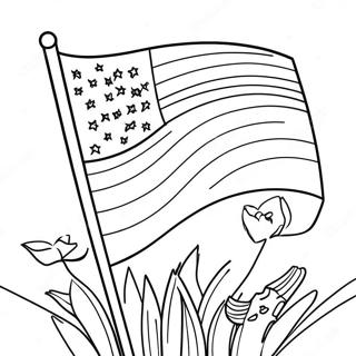 Colorful Flag Day Celebration Coloring Page 8882-7433