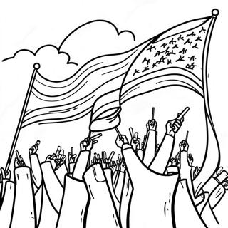 Colorful Flag Day Celebration Coloring Page 8882-7435