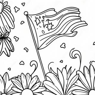 Colorful Flag Day Celebration Coloring Page 8882-7436