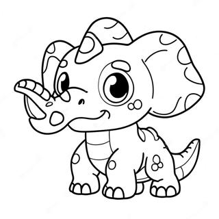 Cute Baby Triceratops Coloring Page 8892-7441