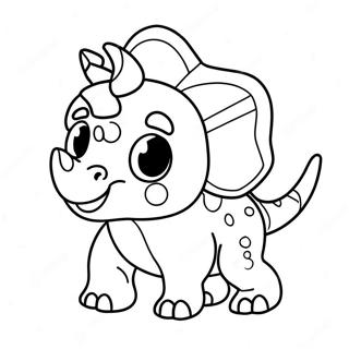 Cute Baby Triceratops Coloring Page 8892-7442