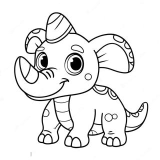 Cute Baby Triceratops Coloring Page 8892-7443