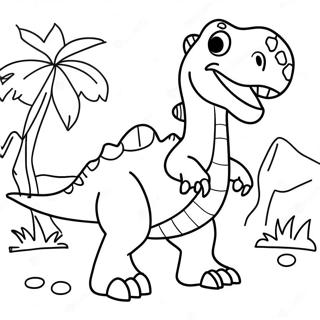 Dinosaur Adventure Coloring Page 8901-7446