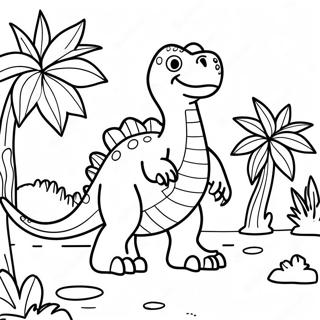 Dinosaur Adventure Coloring Page 8901-7447