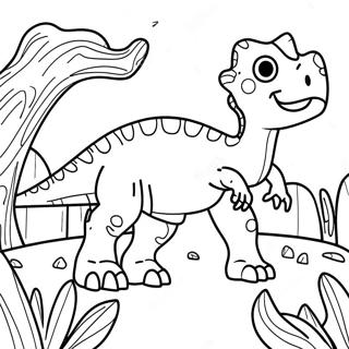 Dinosaur Adventure Coloring Page 8901-7448