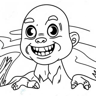 Creepy Goosebumps Monster Coloring Page 8922-7466