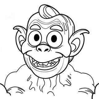 Creepy Goosebumps Monster Coloring Page 8922-7467